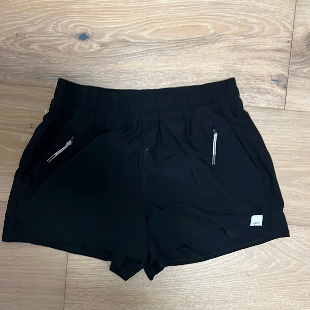 Black Athletic Shorts with Zipper Pockets